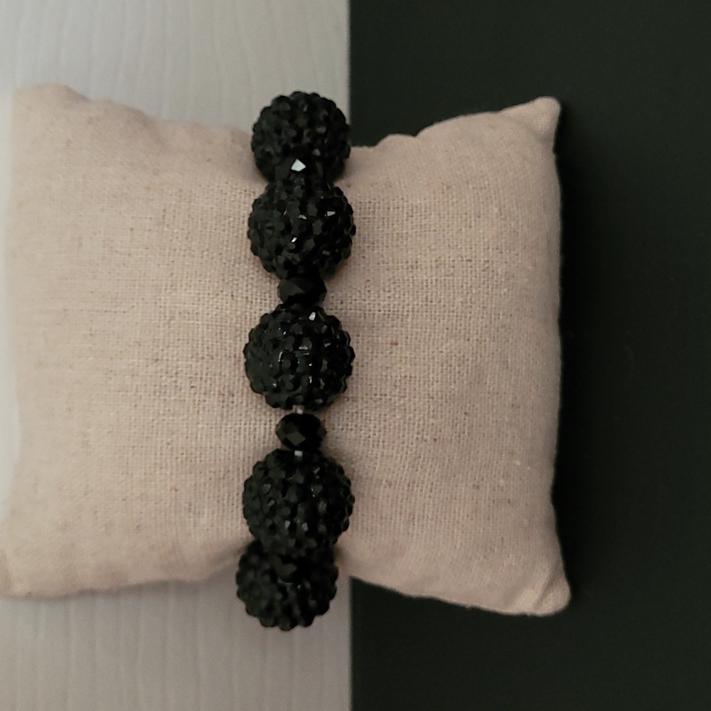 Black Sparkly Stretchy Bracelet